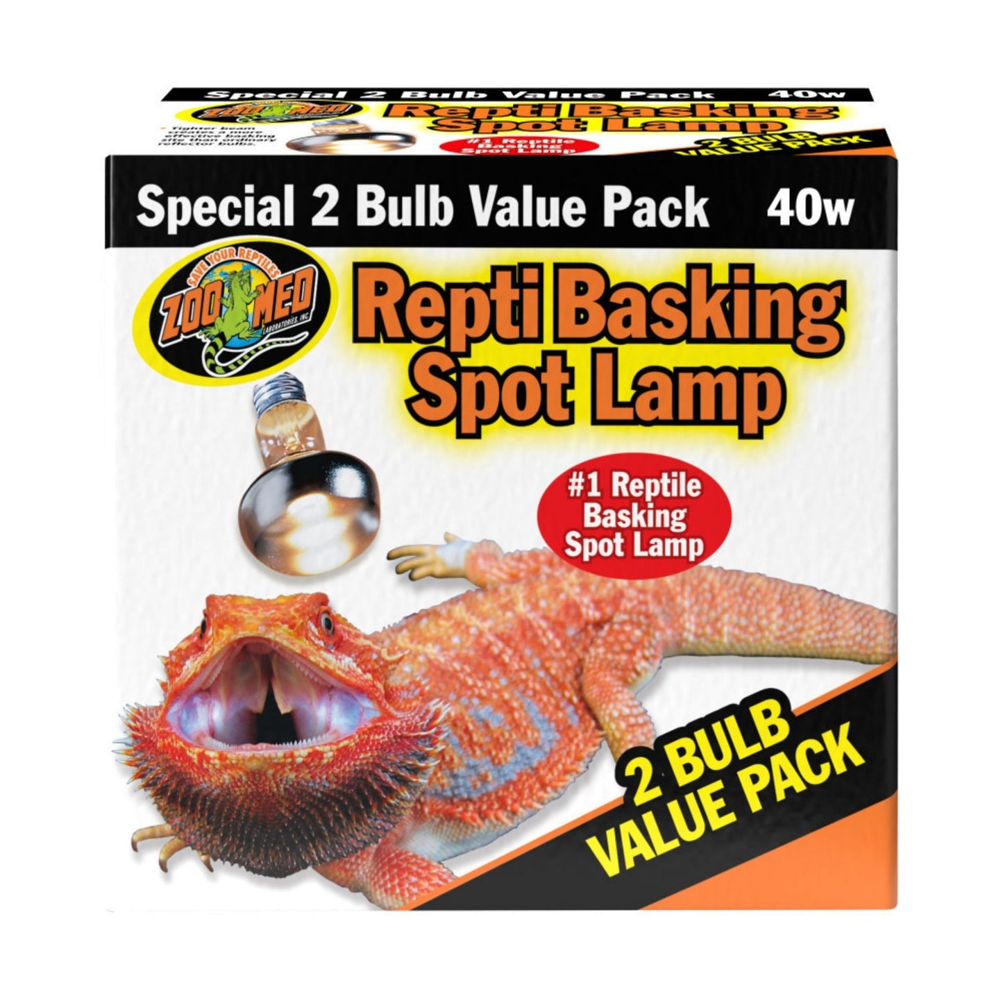 Zoo Med Repti Basking Spot Lamp, 40W, 2-Pack