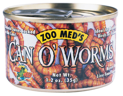 Zoo Med Can O' Worms Reptile Wet Food, 1.2 oz