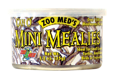 Zoo Med Can O' Mini Mealies Reptile Wet Food, 1.2 oz