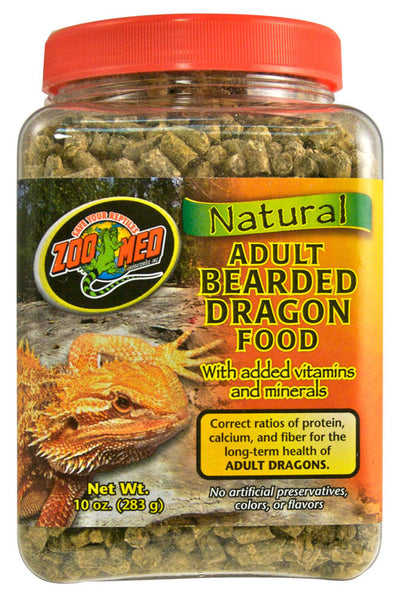 Zoo Med Natural Adult Bearded Dragon Dry Food, 10 oz