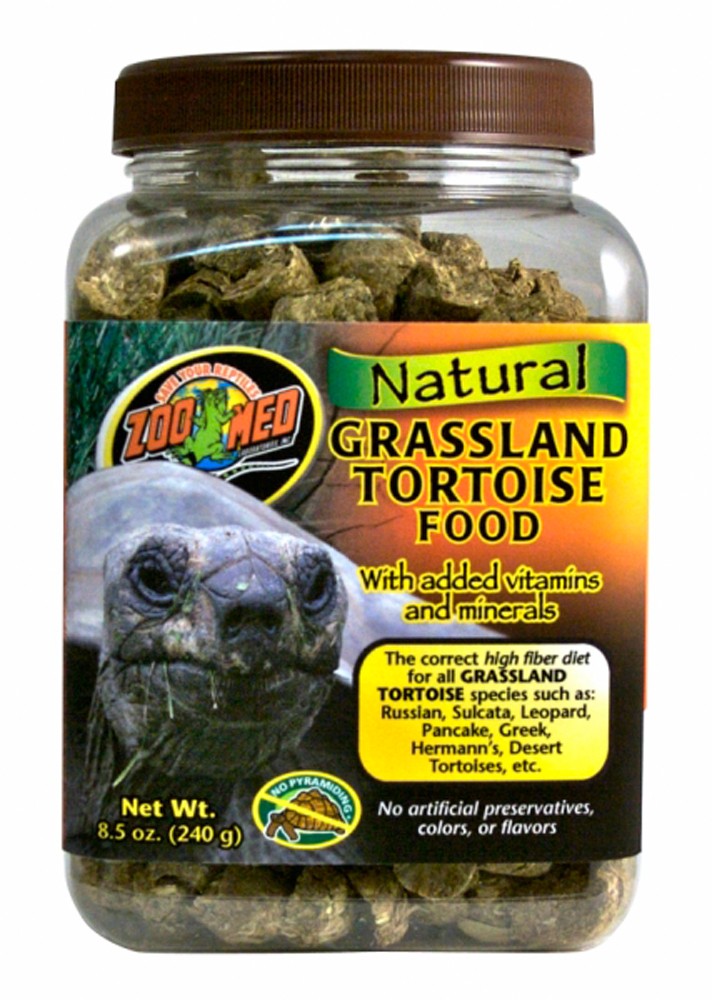 Zoo Med Natural Grassland Tortoise Dry Food - 8.5 oz