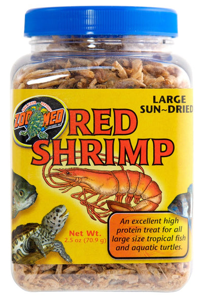 Zoo Med Sun-Dried Large Red Shrimp Reptile Food, 2.5 oz