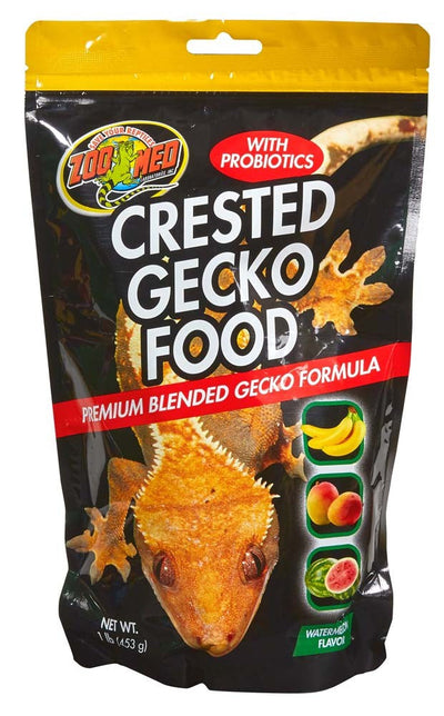 Zoo Med Crested Gecko Food Premium Blended Watermelon Dry Food, 1 lb