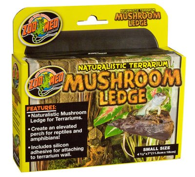 Zoo Med Mushroom Ledge Elevated Perch, Brown Small