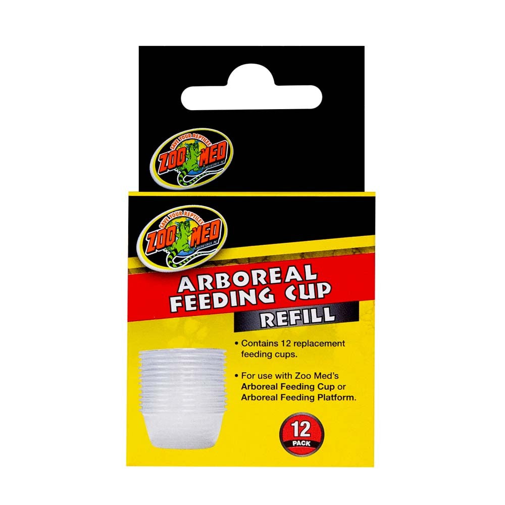 Zoo Med Arboreal Feeding Cup Refills, White, 12-Pack