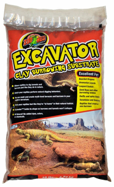 Zoo Med Excavator Clay Burrowing Substrate Brown, 10 lb