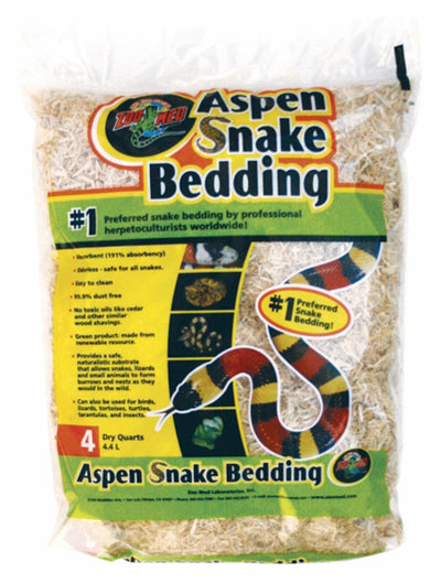 Zoo Med Aspen Snake Bedding, Tan, 4 qt