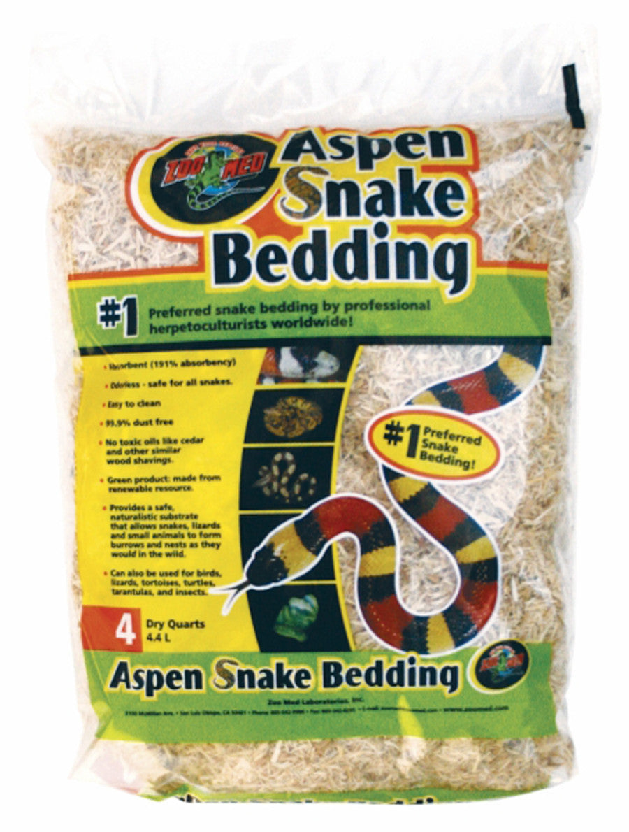 Zoo Med Aspen Snake Bedding, Tan, 4 qt