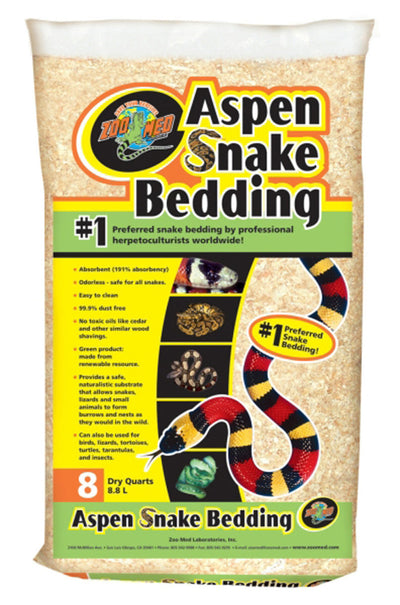 Zoo Med Aspen Snake Bedding, Tan, 8 qt