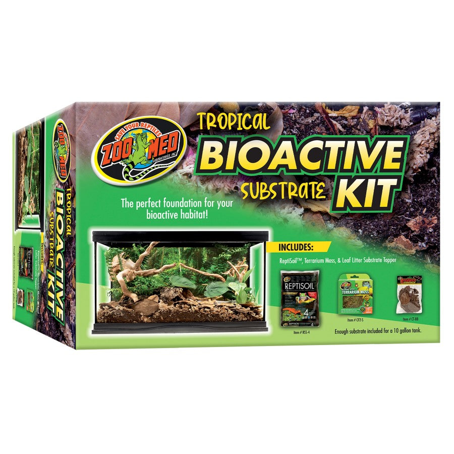 Zoo Med Tropical Bioactive Substrate Kit for Reptile Habitats - Regular