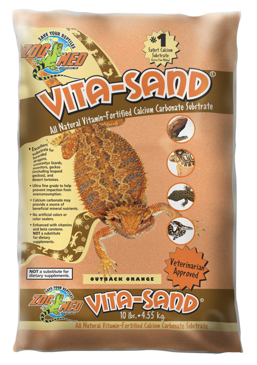 Zoo Med VitaSand Substrate Outback Orange, 10 lb each, Case of 3