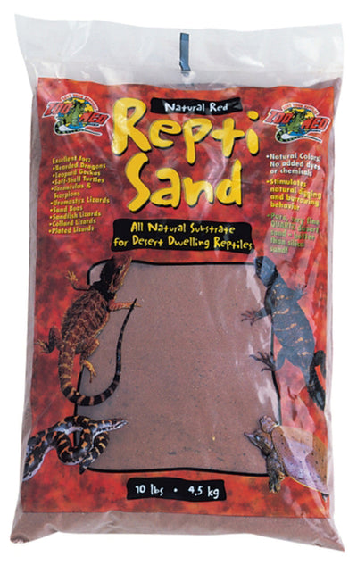 Zoo Med ReptiSand Natural, Red, 10 lb each, Case of 3