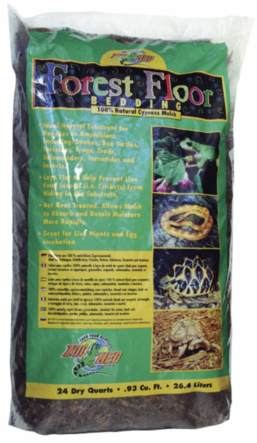 Zoo Med Forest Floor Natural Cypress Mulch Bedding Substrate, Brown, 24 qt