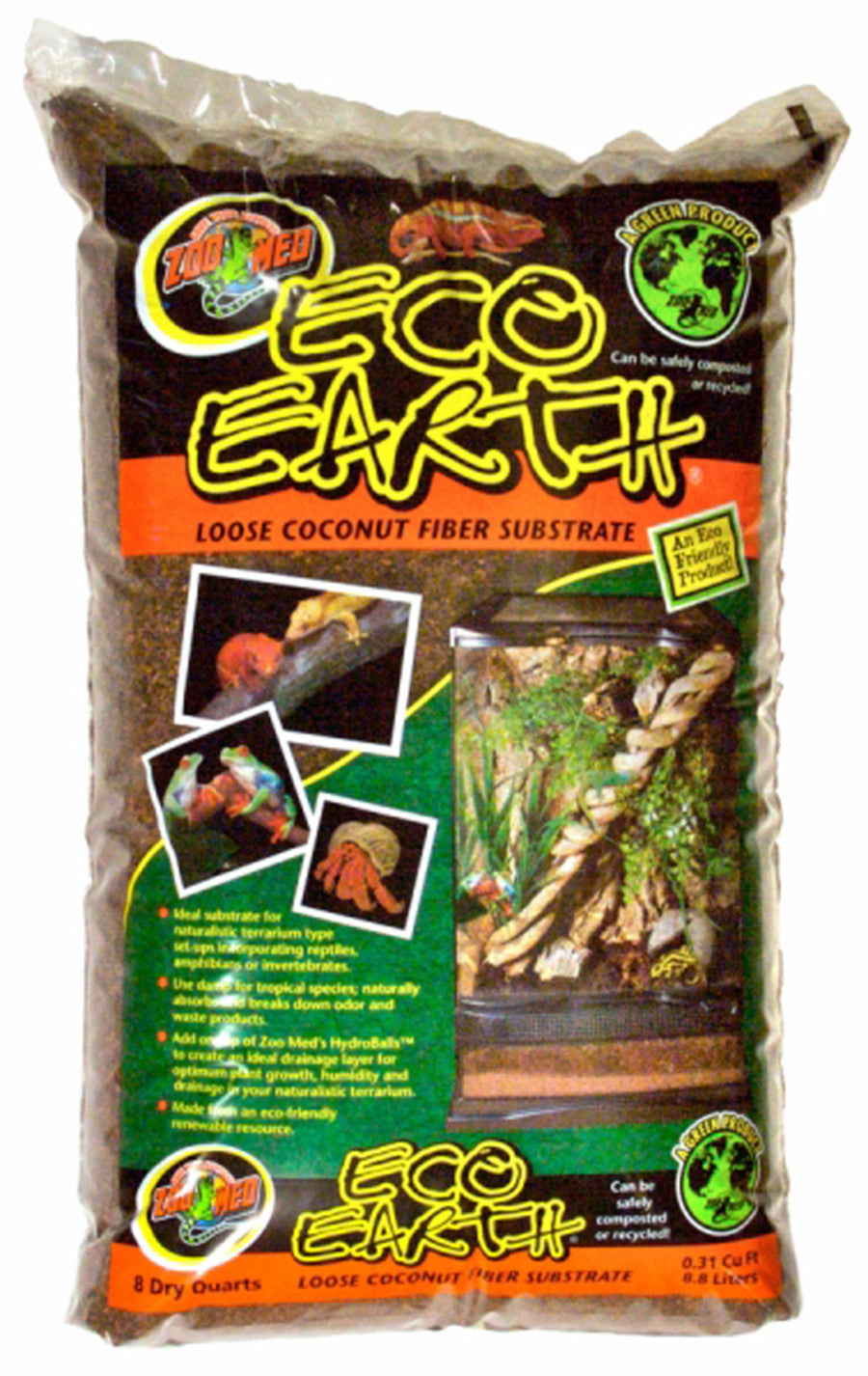 Earth Coconut Fiber Substrate, Brown, 8 qt