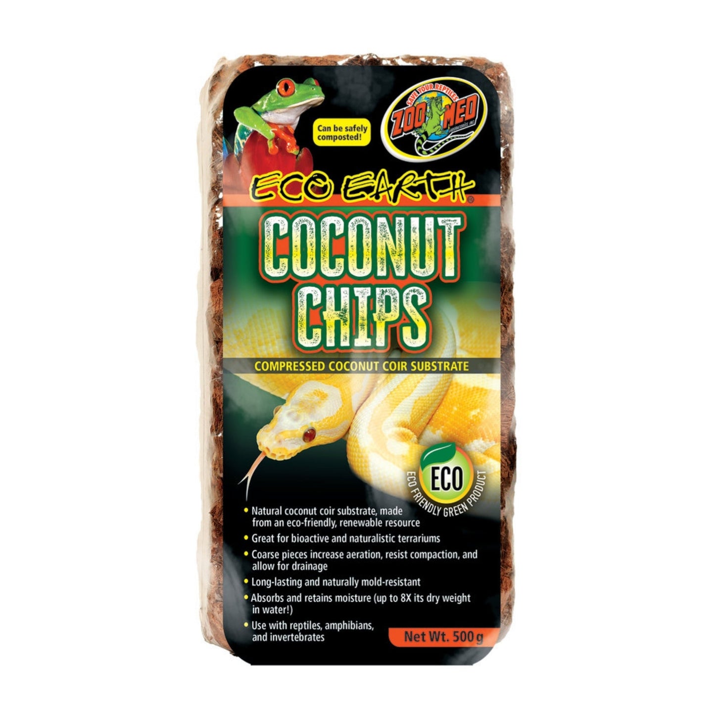 Zoo Med Eco Earth Coconut Chips Substrate - 1 Brick