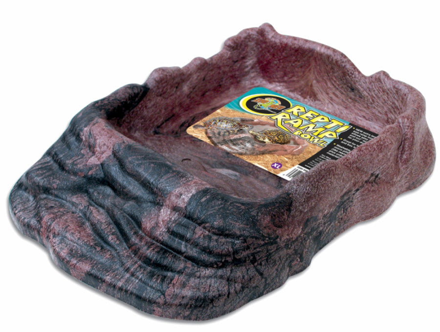 Zoo Med Repti Ramp Bowl - Black/Brown, Extra Large