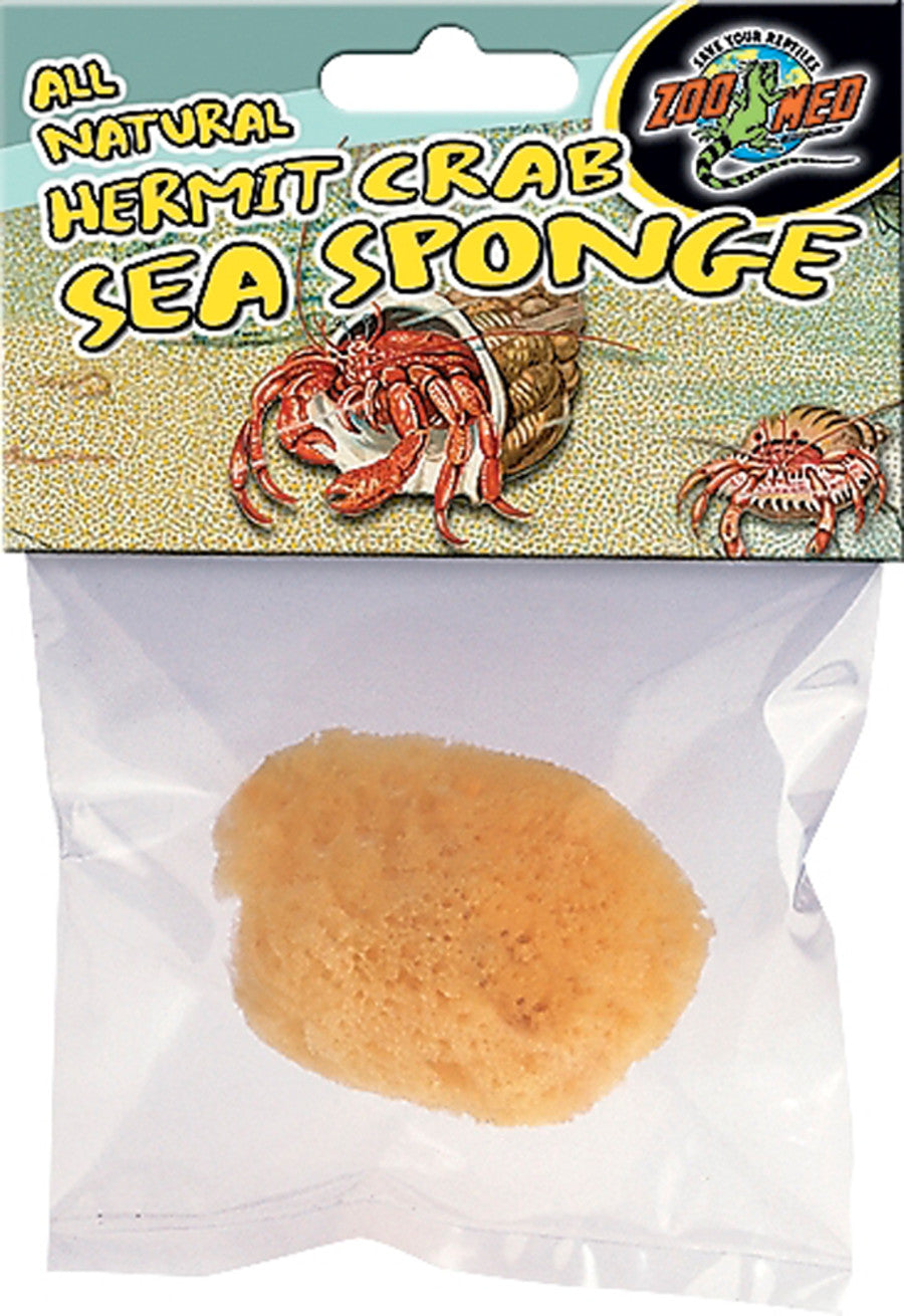 Zoo Med All Natural Hermit Crab Sea Sponge, Yellow, 1 ct