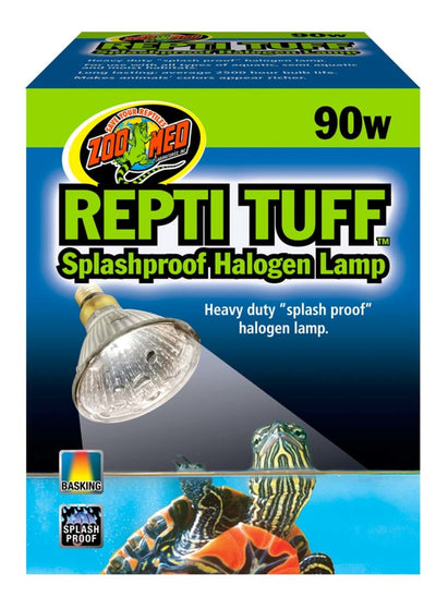 Zoo Med Repti Tuff Splashproof Halogen Lamp, White, 90W