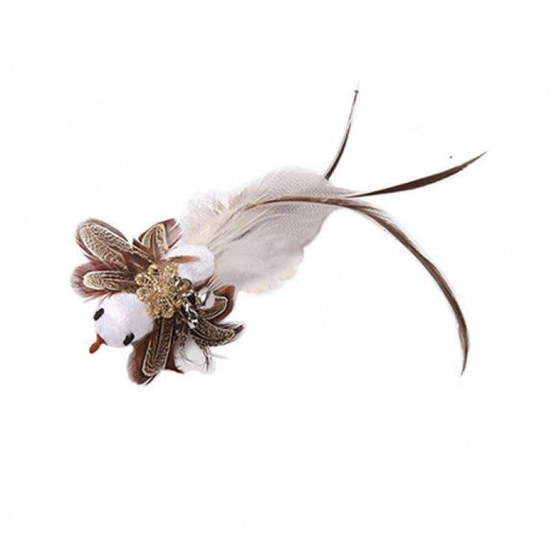 Interactive Feather Cat Teaser Stick - Endless Fun For Your Feline Friend - Pets Perfect