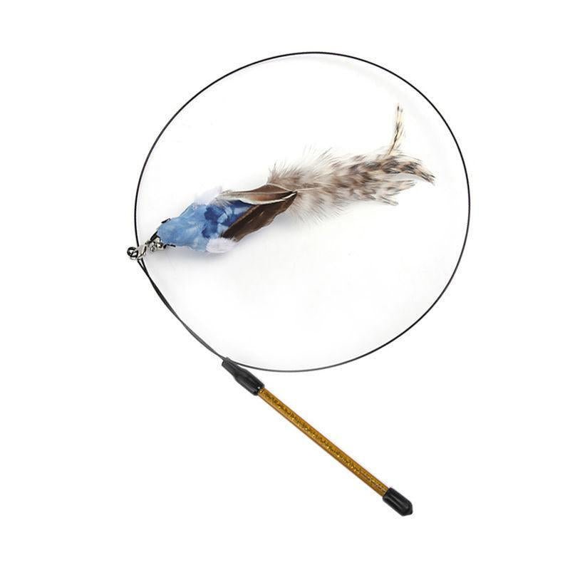 Interactive Feather Cat Teaser Stick - Endless Fun For Your Feline Friend - Pets Perfect