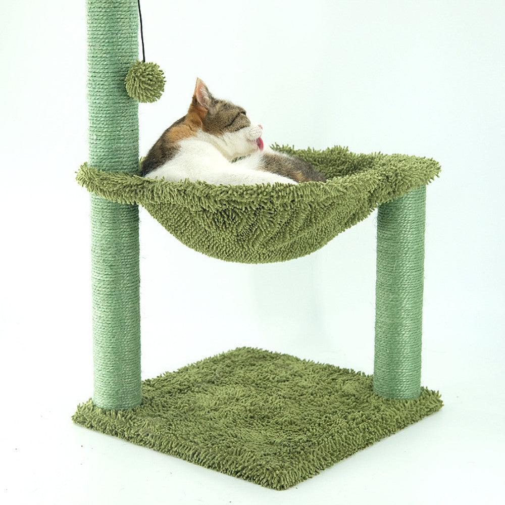 Sleek Sisal Cat Tree With Cozy Hammock - Ultimate Cat Climbing Frame - Pets Perfect