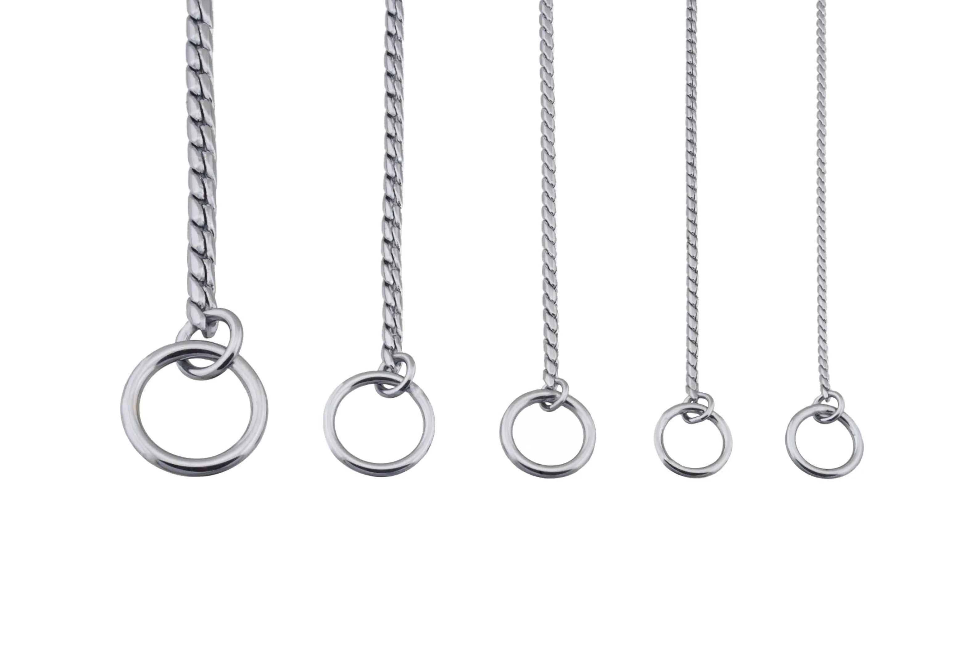 Slip Snake Show Chain Collar (18 in x 2.4mm)