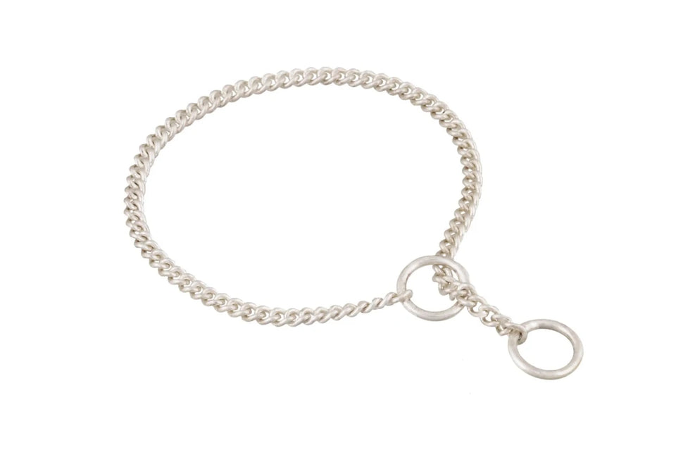 Slip Curve Show Chain Dog Collar (12 in x 1.2 mm) - Pets Perfect
