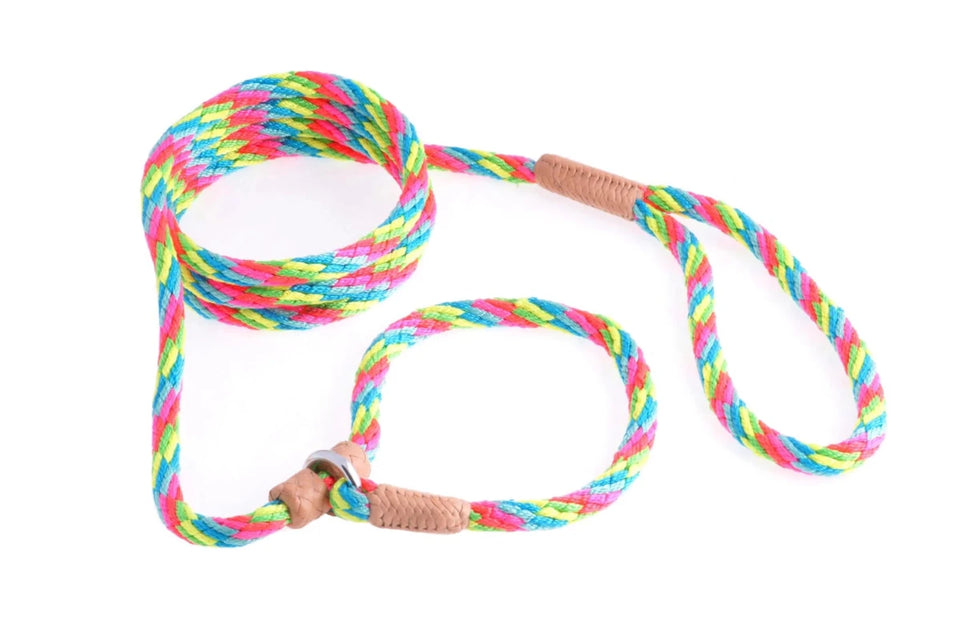 Nylon Slip Dog Leash With 2 Stoppers (6 ft x 5/16 in or 8 mm) - Pets Perfect