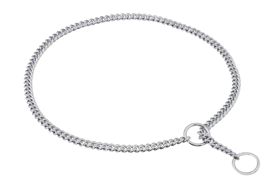 Slip Curve Show Chain Dog Collar (22 in x 1.6 mm) - Pets Perfect