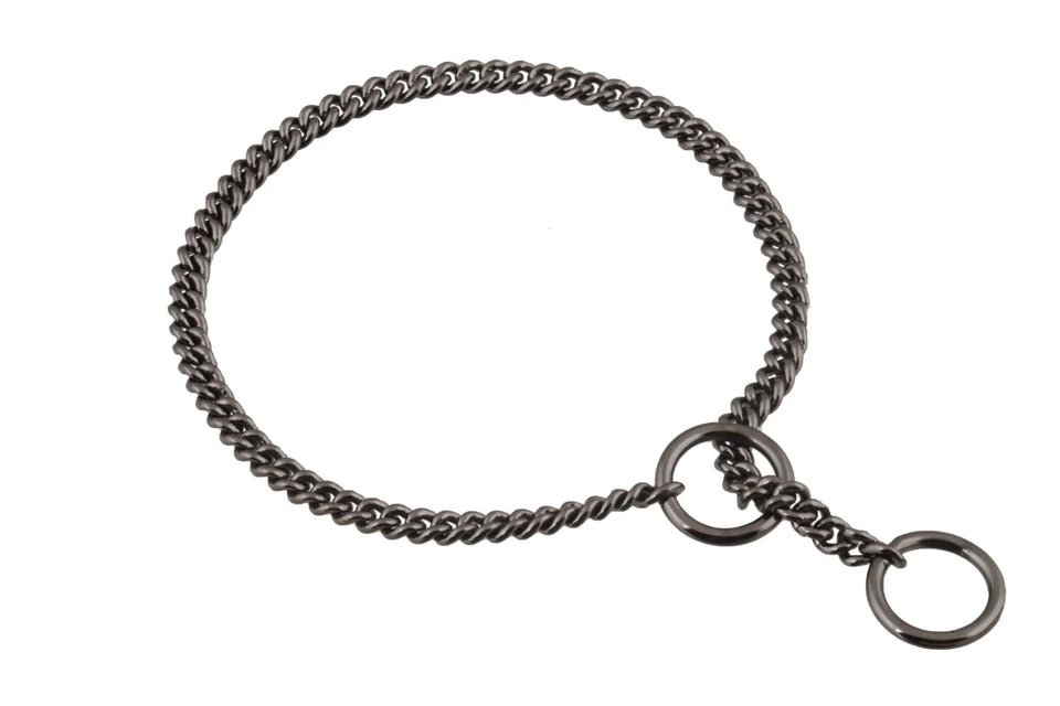 Slip Curve Show Chain Dog Collar (12 in x 1.2 mm) - Pets Perfect