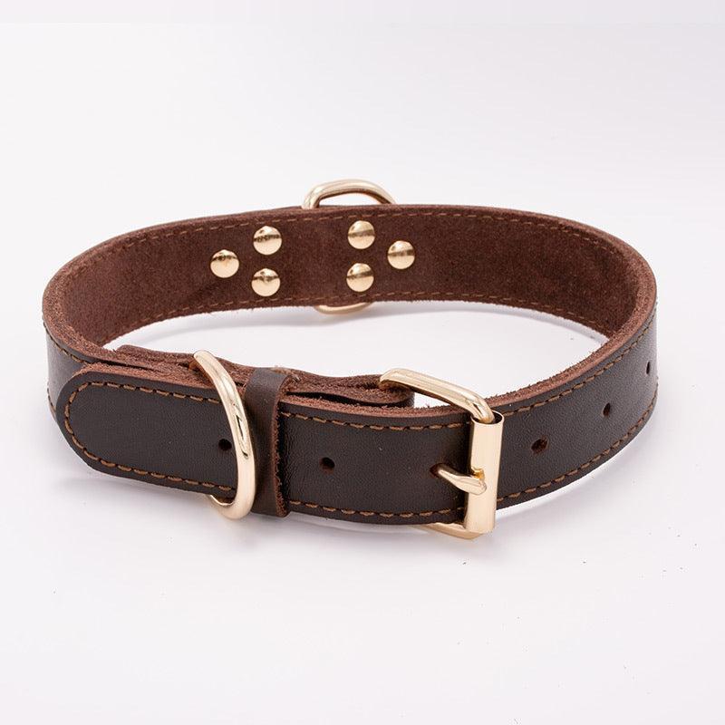 Petpals ComfortFit Adjustable Leather Dog Collar - Durable & Stylish for All Breeds - Pets Perfect