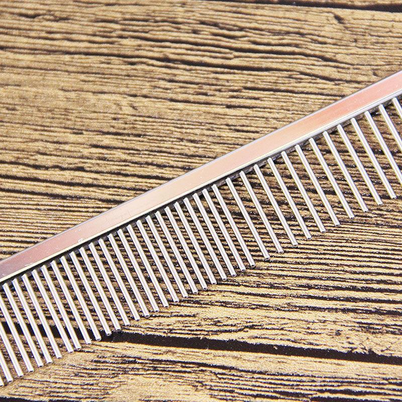 Dual - Spacing Stainless Steel Comb - Sparse & Dense Teeth for All Coat Types - Pets Perfect
