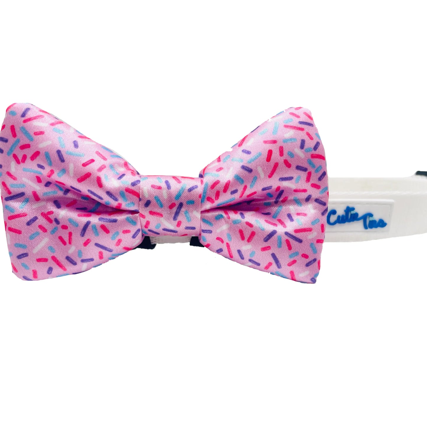 Cutie Ties Anchor Dog Bow Tie - Navy Blue Striped Nautical Pet Accessory