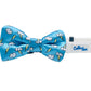 Cutie Ties Anchor Dog Bow Tie - Navy Blue Striped Nautical Pet Accessory