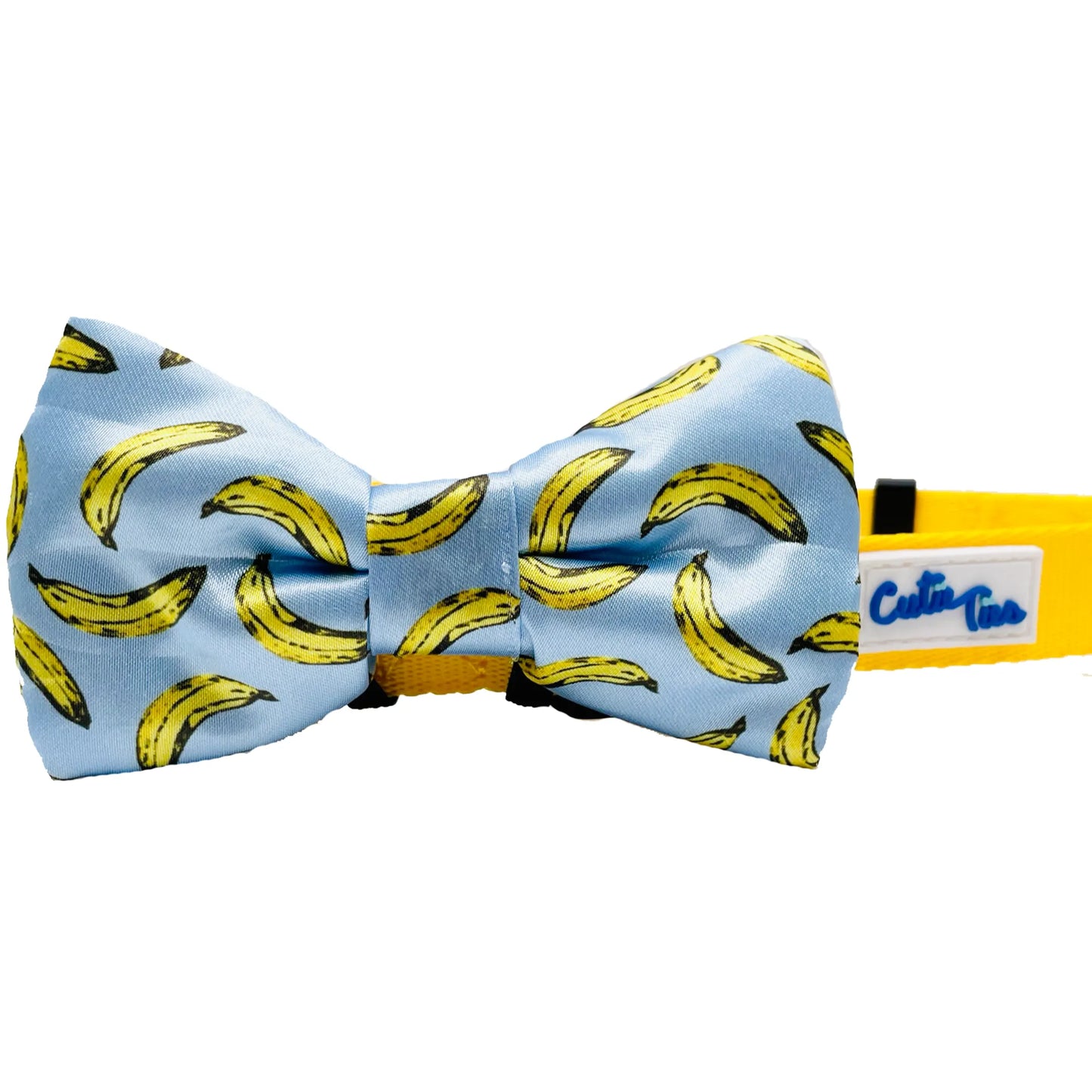 Cutie Ties Music Notes Dog Bow Tie - White Musical Pet Accessory