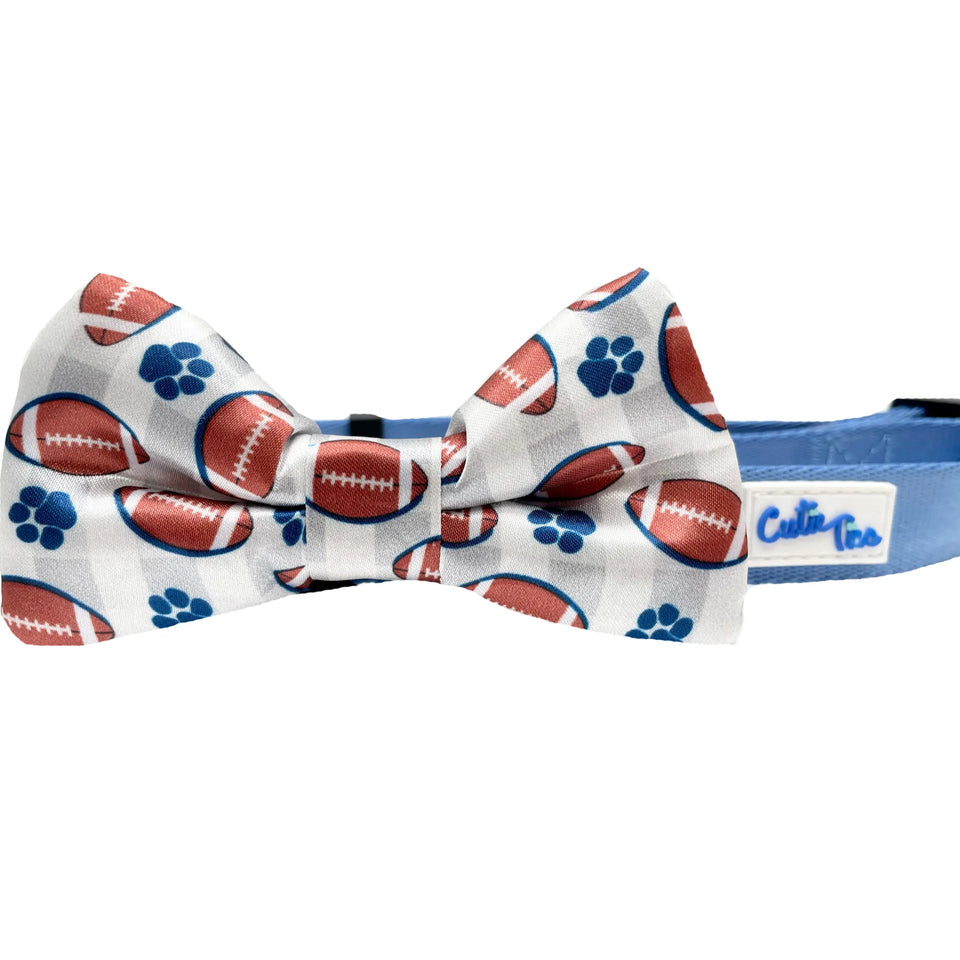 Cutie Ties Dog Bow Tie - Fun Print Dog Collar Accessory, Fish bone red/ONE SIZE, view 9