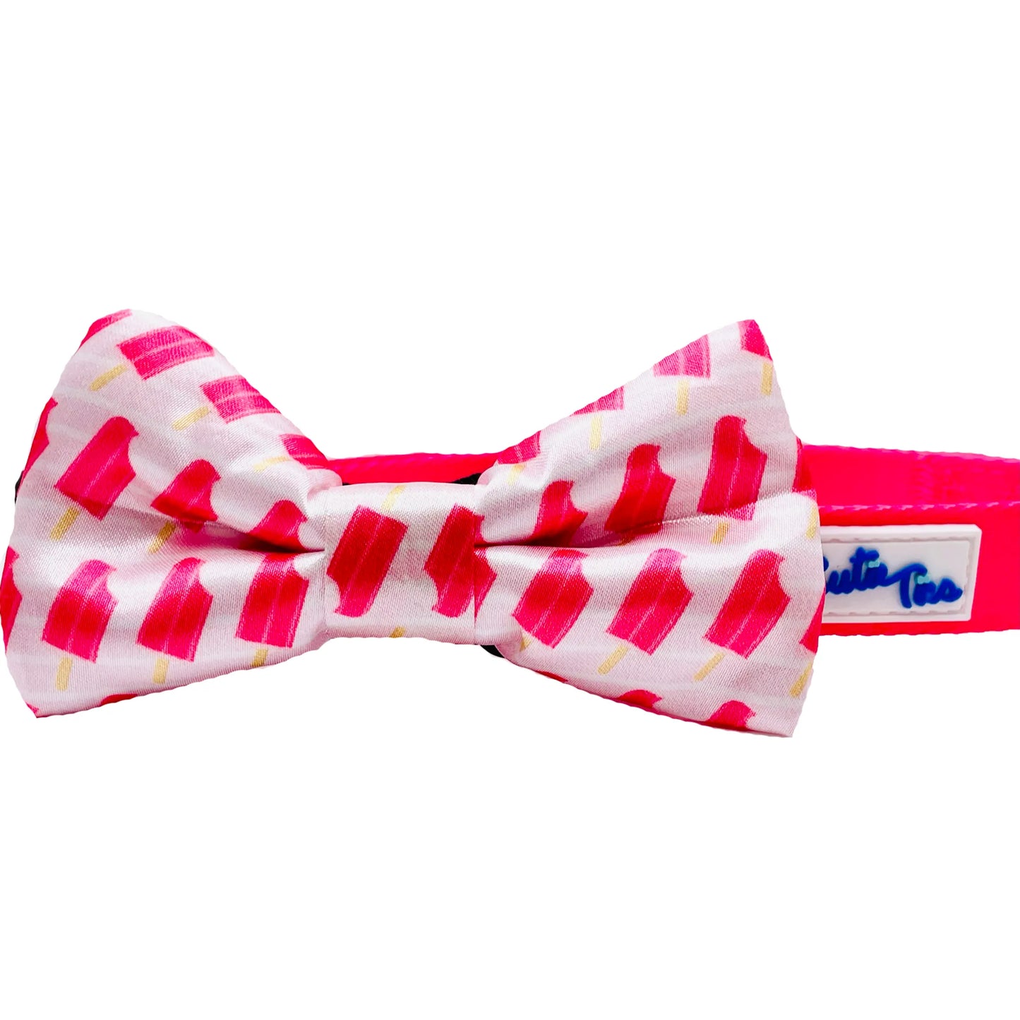 Cutie Ties Music Notes Dog Bow Tie - White Musical Pet Accessory