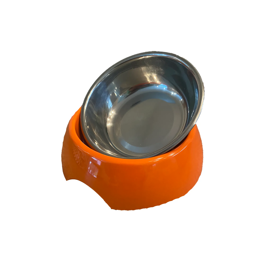 Cutie Ties 2-Piece Stainless Steel Dog Bowl with Melamine Outer, Blue/SMALL, view 2