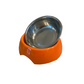 Cutie Ties 2-Piece Stainless Steel Dog Bowl with Melamine Outer in bright orange for durable pet feeding