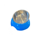 Cutie Ties 2-Piece Stainless Steel Dog Bowl with Melamine Outer in blue, lightweight and durable pet feeding bowl.