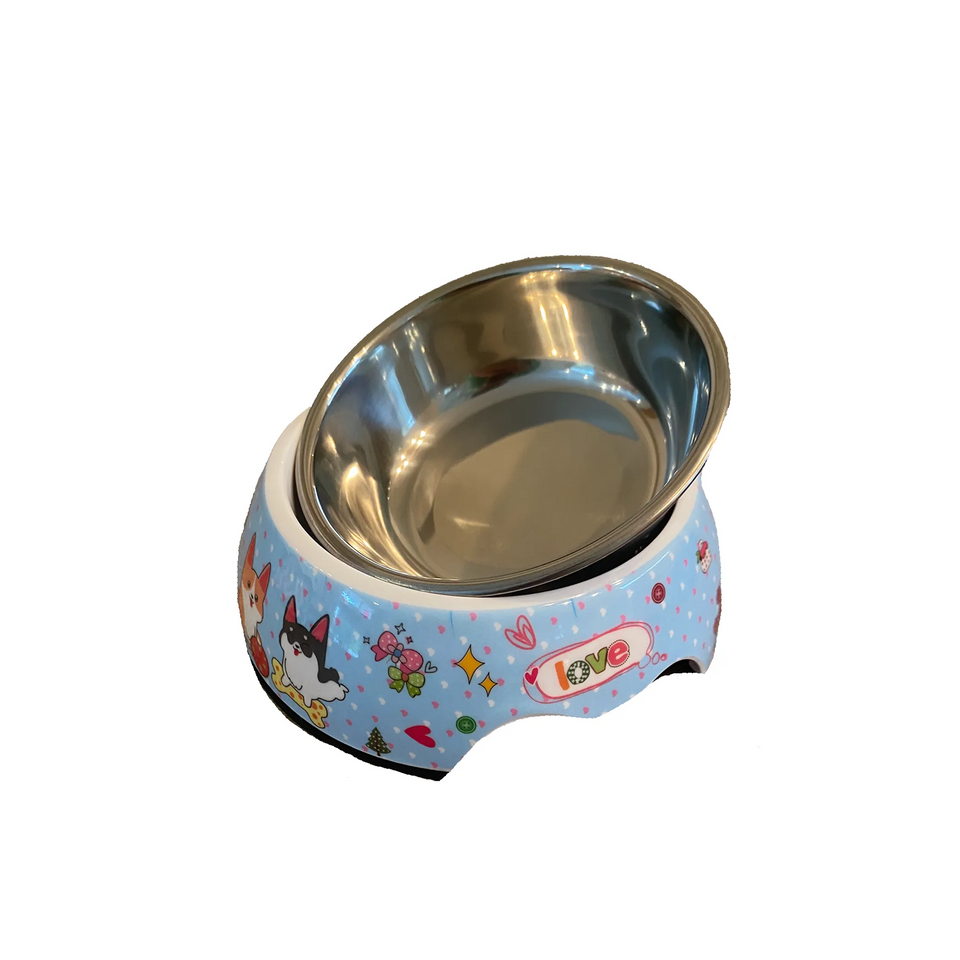 Cutie Ties 2-Piece Stainless Steel Dog Bowl with Melamine Outer, Bananas/MEDIUM, view 4