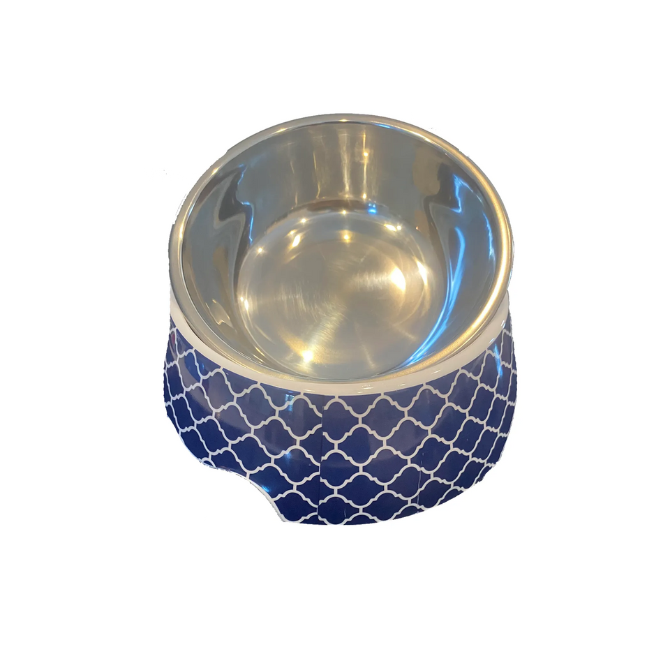 Cutie Ties 2-Piece Stainless Steel Dog Bowl with Melamine Outer, Modern gray/MEDIUM, view 7