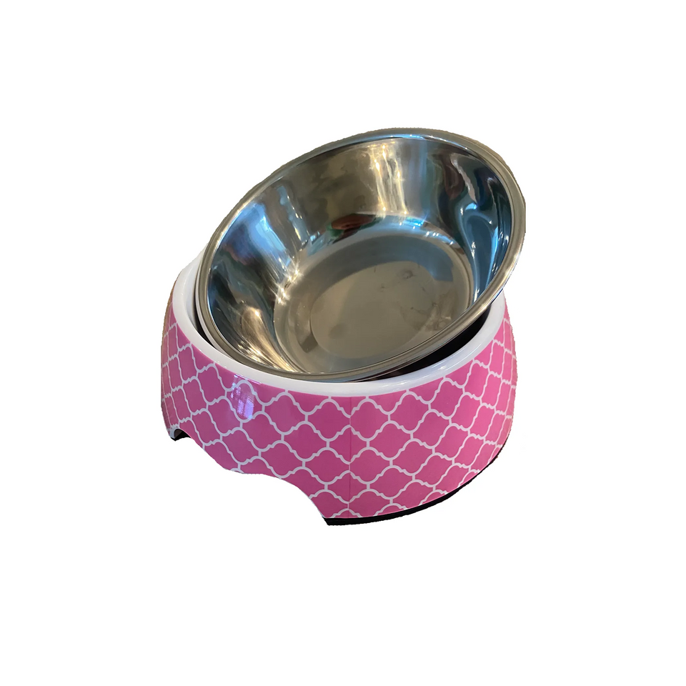 Cutie Ties 2-Piece Stainless Steel Dog Bowl with Melamine Outer, Picasso/MEDIUM, view 9