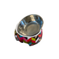 Cutie Ties 2-Piece Stainless Steel Dog Bowl with Melamine Outer featuring colorful geometric pattern pet supplies