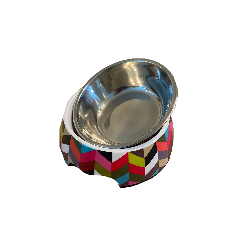 Cutie Ties 2-Piece Stainless Steel Dog Bowl with Melamine Outer, Animal kingdom/MEDIUM, view 10