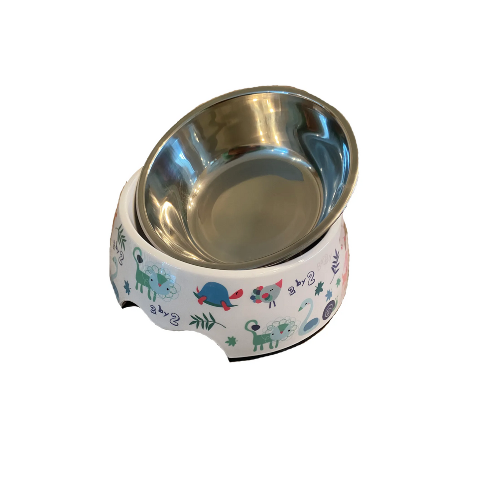 Cutie Ties 2-Piece Stainless Steel Dog Bowl with Melamine Outer, view 11