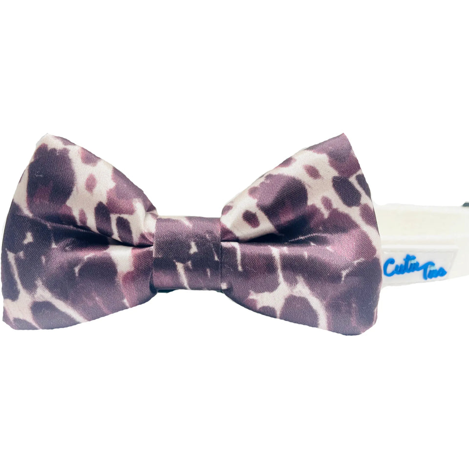 Cutie Ties Dog Bow Tie - Fun Print Dog Collar Accessory, Purple sky/ONE SIZE, view 17
