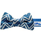 Cutie Ties Anchor Dog Bow Tie - Navy Blue Striped Nautical Pet Accessory