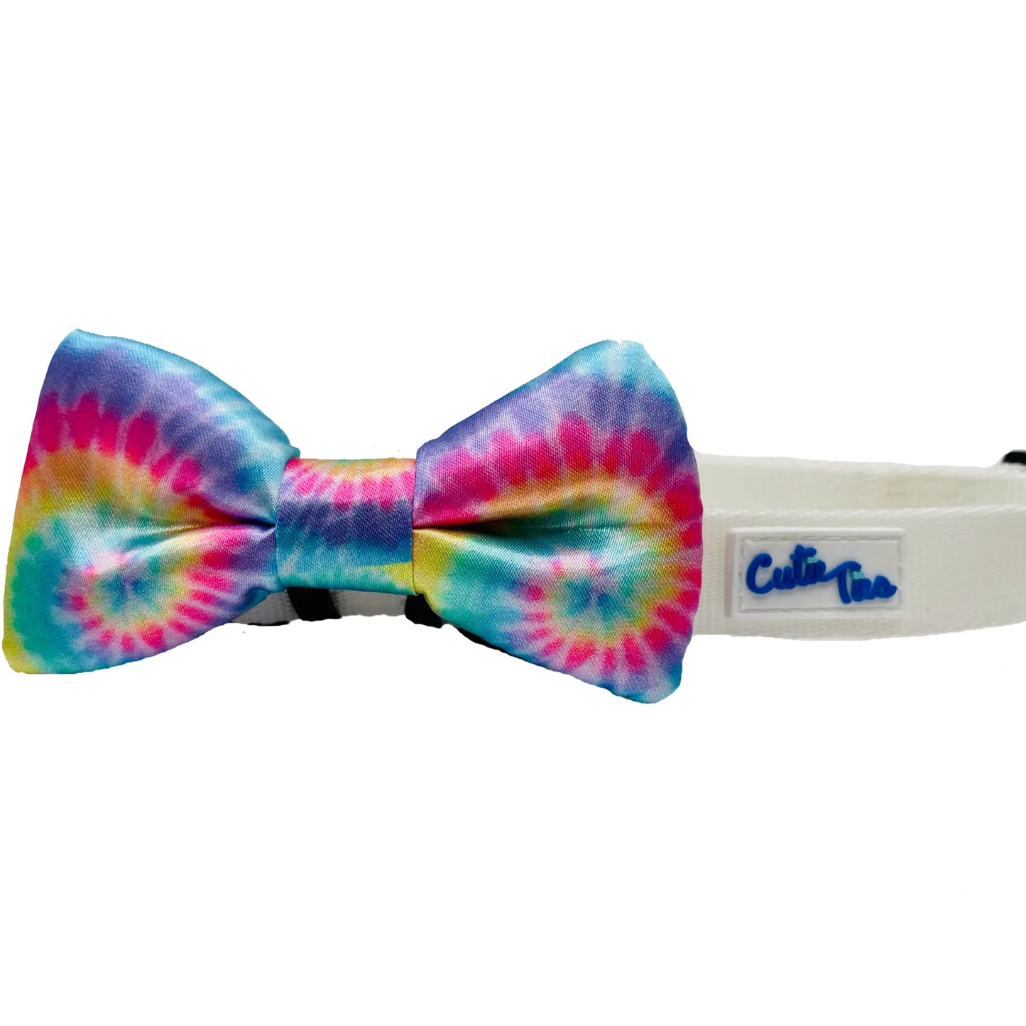 Cutie Ties Wine & Cheese Dog Bow Tie - Pink Gourmet Pet Accessory