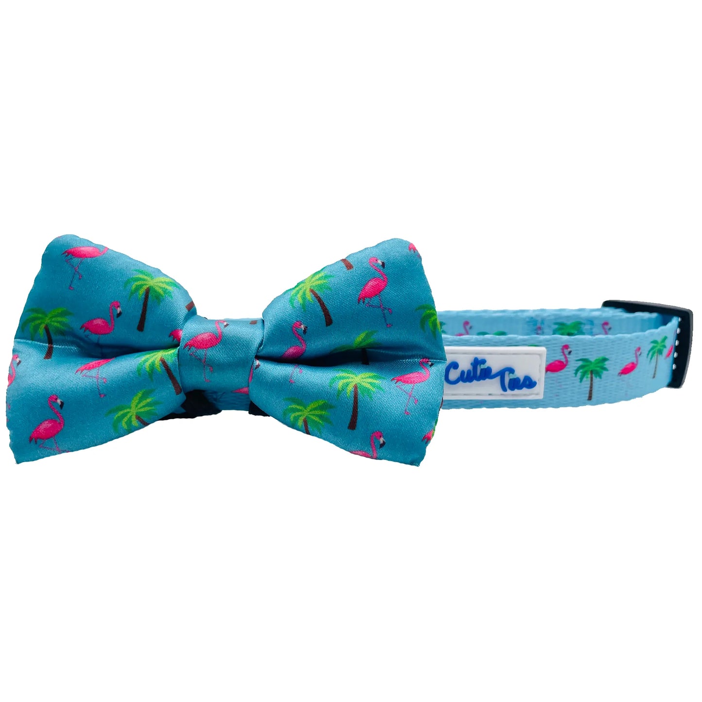 Cutie Ties Wine & Cheese Dog Bow Tie - Pink Gourmet Pet Accessory
